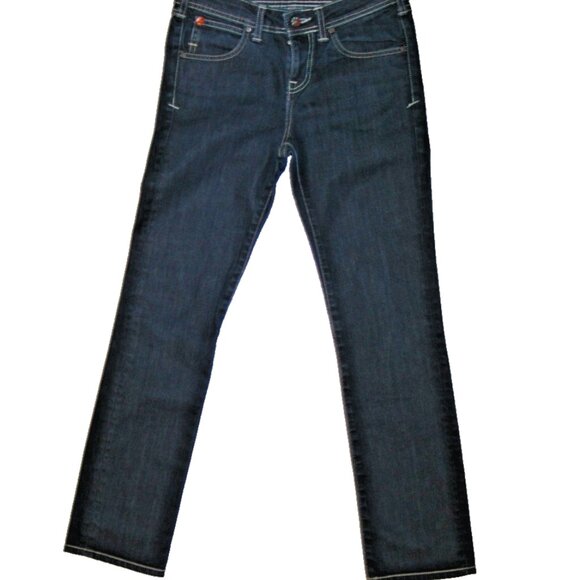 Evisu Puma Jeans Ladies 28 x 30 Dark Denim Straight - Picture 15 of 15